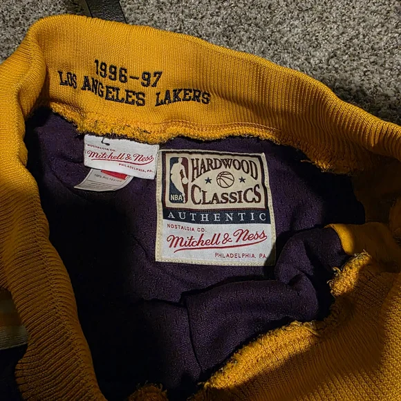 Mitchell & Ness Lakers Hardwood Game Shorts
